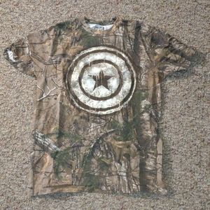 Camouflage captain america t shirt